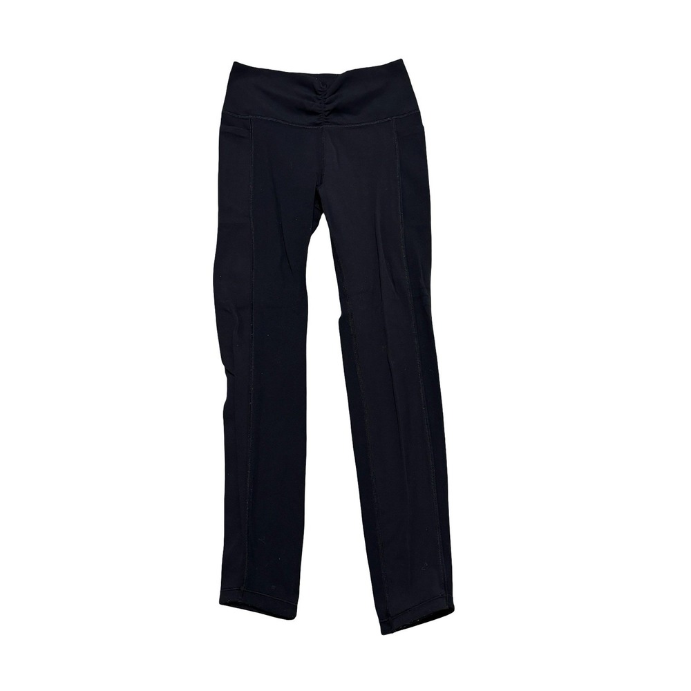 Athleta Girl Twist Front Leggings Black Size Medium (8-10) 18 x 22